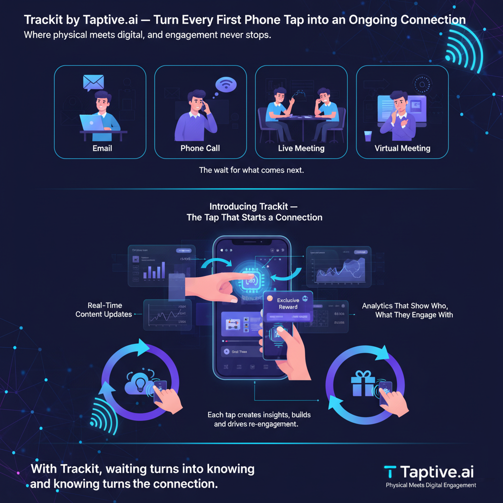 Trackit by Taptive.ai — Turn every first phone tap into an ongoing connection